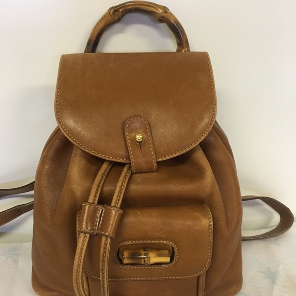 Vintage Gucci Bamboo Mini Backpack 